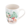 Kubek świąteczny porcelanowy Skrzat na Sankach Święta 340 ml