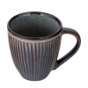 Kubek ceramiczny do kawy herbaty ryflowany Reactive Midnight 360 ml