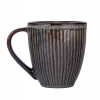 Kubek ceramiczny do kawy herbaty ryflowany Reactive Midnight 360 ml