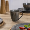 Kubek ceramiczny do kawy herbaty ryflowany Reactive Midnight 360 ml