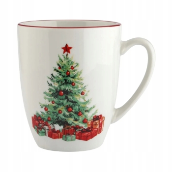 Zestaw 6 x Kubke świąteczny porcelanowy Holly Dreams Choinka 380 ml