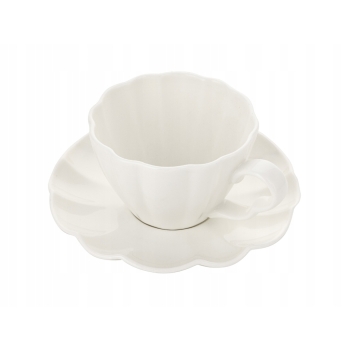 Zestaw 6 filiżanek do kawy i herbaty ze spodkiem Anabelle Florina 200ml