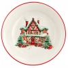Talerz świąteczny Domek deserowy porcelanowy Holly Dreams 19 cm