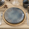 Talerz obiadowy płytki ceramiczny ryflowany Reactive Midnight 26 cm
