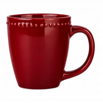 Kubek świąteczny zimowy porcelanowy Bordowy Boże Narodzenie Merlot 500 ml