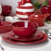 Salaterka Miseczka do zupy 700 ml ceramiczna bordowa Merlot 15,5 cm