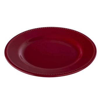 Talerz obiadowy płytki świąteczny bordowy Merlot 26,5 cm