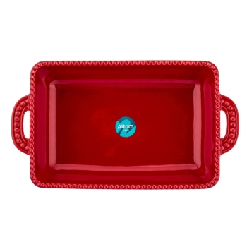 Naczynie do zapiekania ceramiczne prostokątne bordowe Merlot 27,5x15,5cm