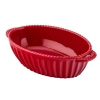 Małe Naczynie do serwowania ceramiczne Bordowe Merlot Owalne 20x12 cm 400ml