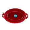 Małe Naczynie do serwowania ceramiczne Bordowe Merlot Owalne 20x12 cm 400ml