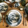 Serwis obiadowy Zimowy zestaw talerzy Winter Bear 18el 6 osób