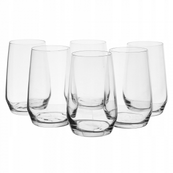 Komplet Szklanki Wysokie Do Drinków Rubin 450ml