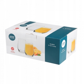 Komplet Szklanki Wysokie Do Drinków Rubin 450ml