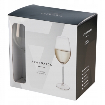 Kieliszki Do Wina Białego 400ml Avangarda 6 Szt