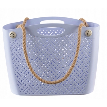 Torba Na Zakupy Ażurowa Jasny Fiolet Boho Branq