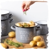 Garnek Emaliowany Porcini Szary 20cm 4,7l Florina