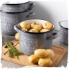 Garnek Emaliowany Porcini Szary 20cm 4,7l Florina