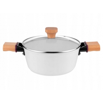 Garnek Biały Ceramiczny Aspen Florina 28cm 5l
