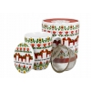Kubek Porcelanowy Z Zaparzaczem Koniki Etno 320 Ml