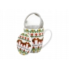 Kubek Porcelanowy Z Zaparzaczem Koniki Etno 320 Ml