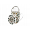 Kubek Porcelanowy Z Zaparzaczem Kwiaty Etno 320 Ml