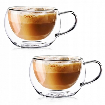 Filiżanki Termiczne 2szt 400ml Podwójne Ścianki